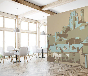 3D Corfe Castle 1014 Steve Read Wall Mural Wall Murals Wallpaper AJ Wallpaper 2 