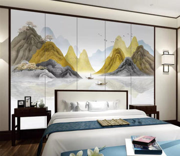 3D Yellow Mountain WC2565 Wall Murals