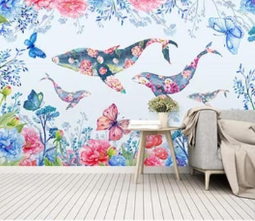 3D Cute Whale 390 Wall Murals Wallpaper AJ Wallpaper 2 