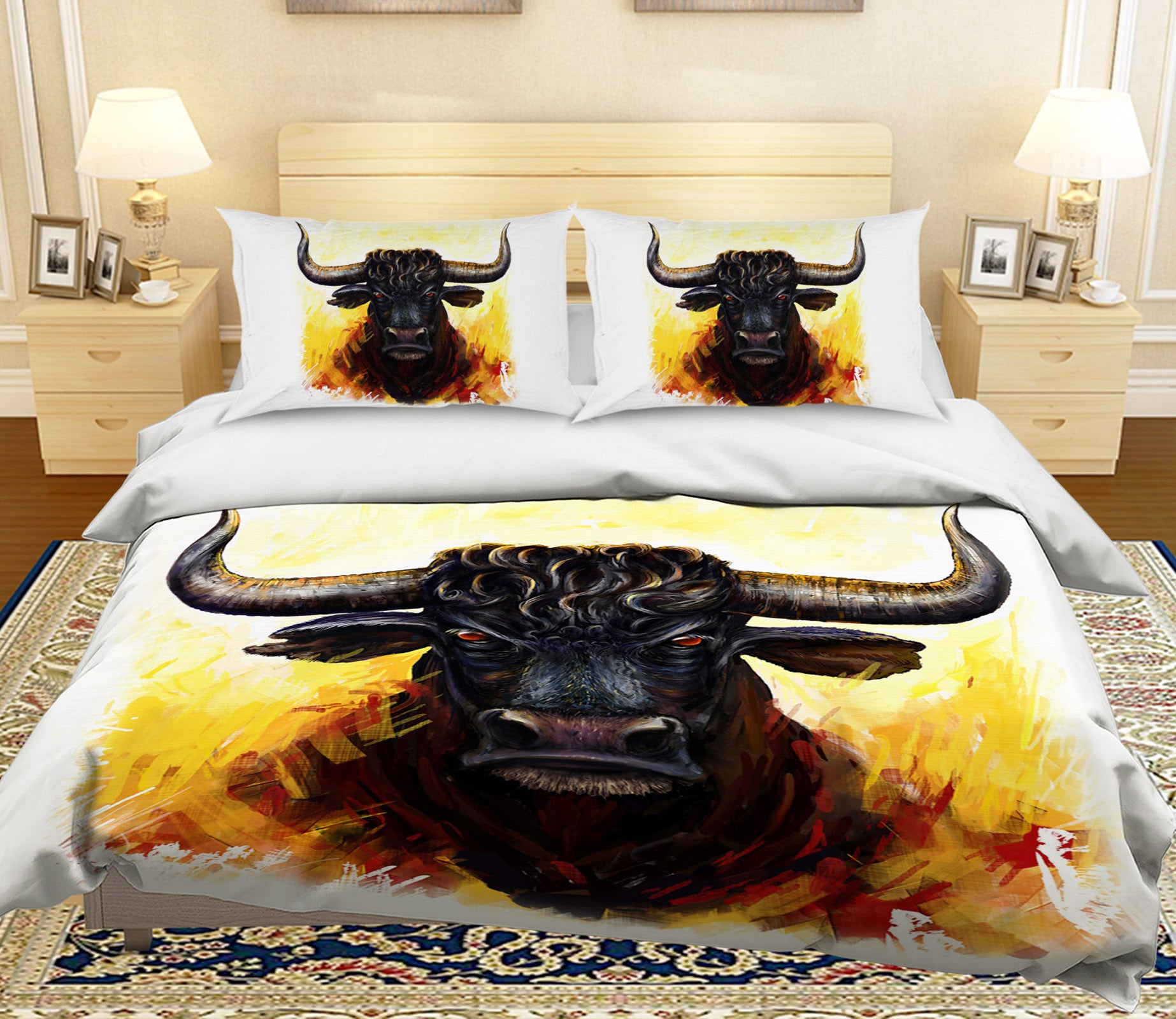 3D Black Cow 113 Bed Pillowcases Quilt