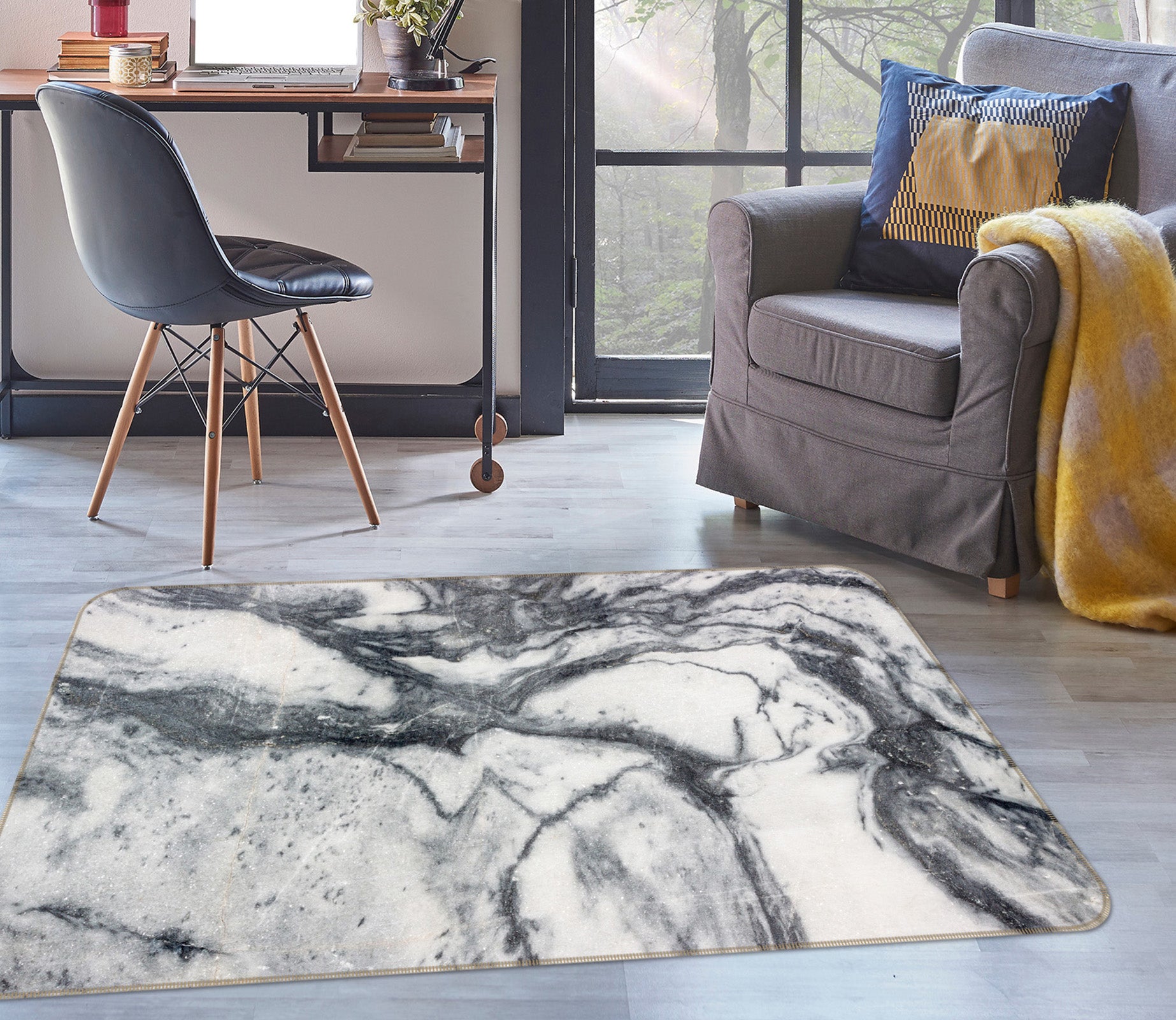 3D Marbling 25213 Non Slip Rug Mat