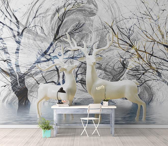 3D Elk 468 Wall Murals Wallpaper AJ Wallpaper 2 