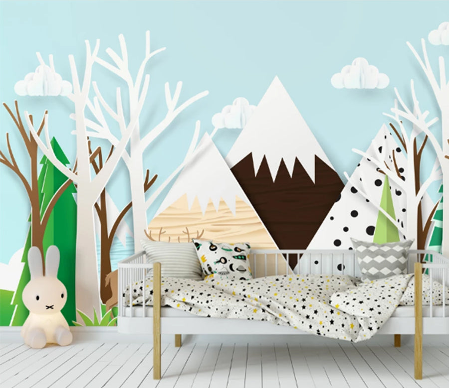 3D Triangle Hill WC934 Wall Murals