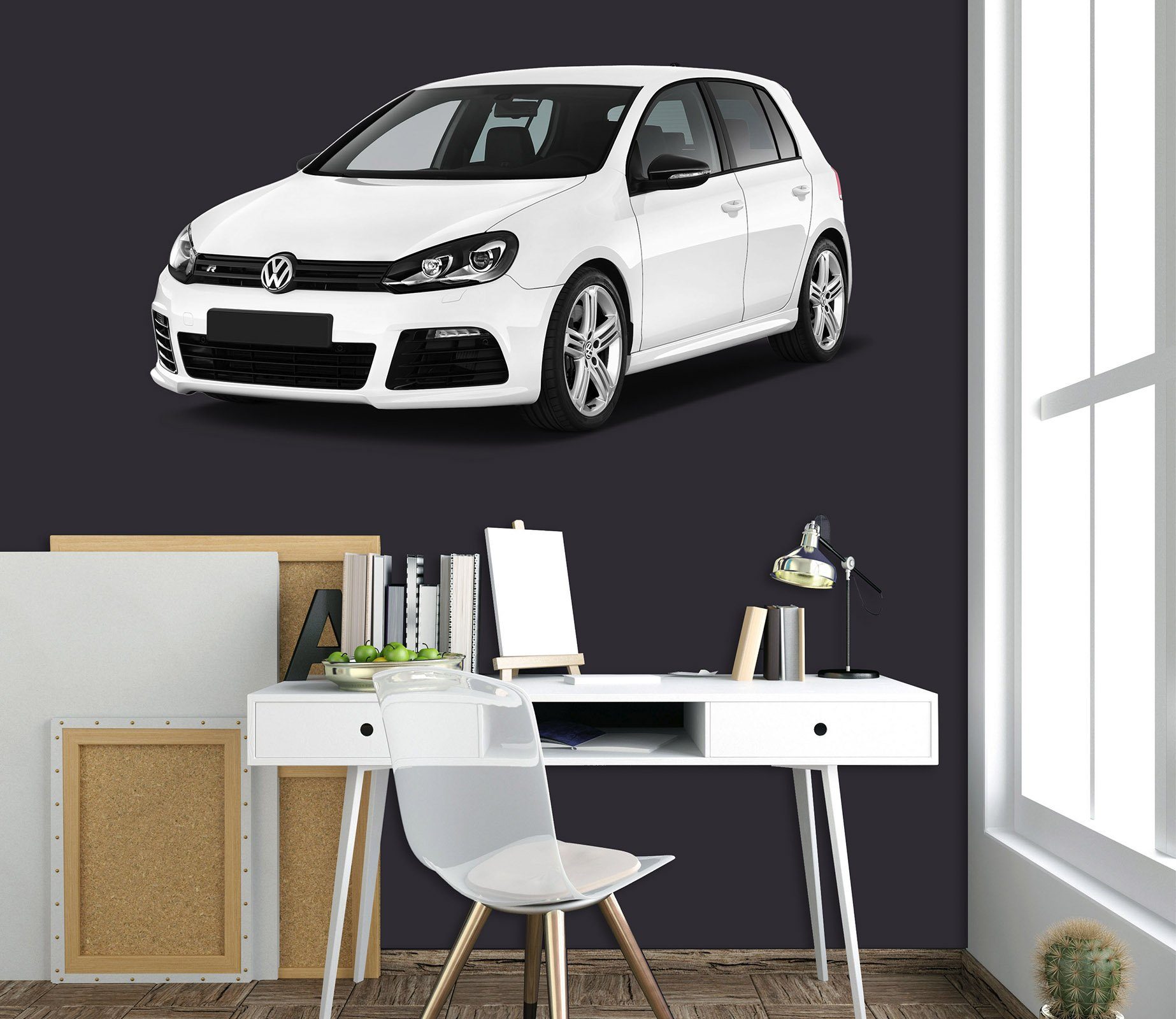 3D Volks Wagon Golf R 0268 Vehicles Wallpaper AJ Wallpaper 