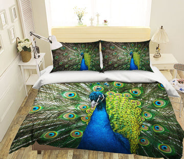 3D Peacock 1918 Bed Pillowcases Quilt Quiet Covers AJ Creativity Home 