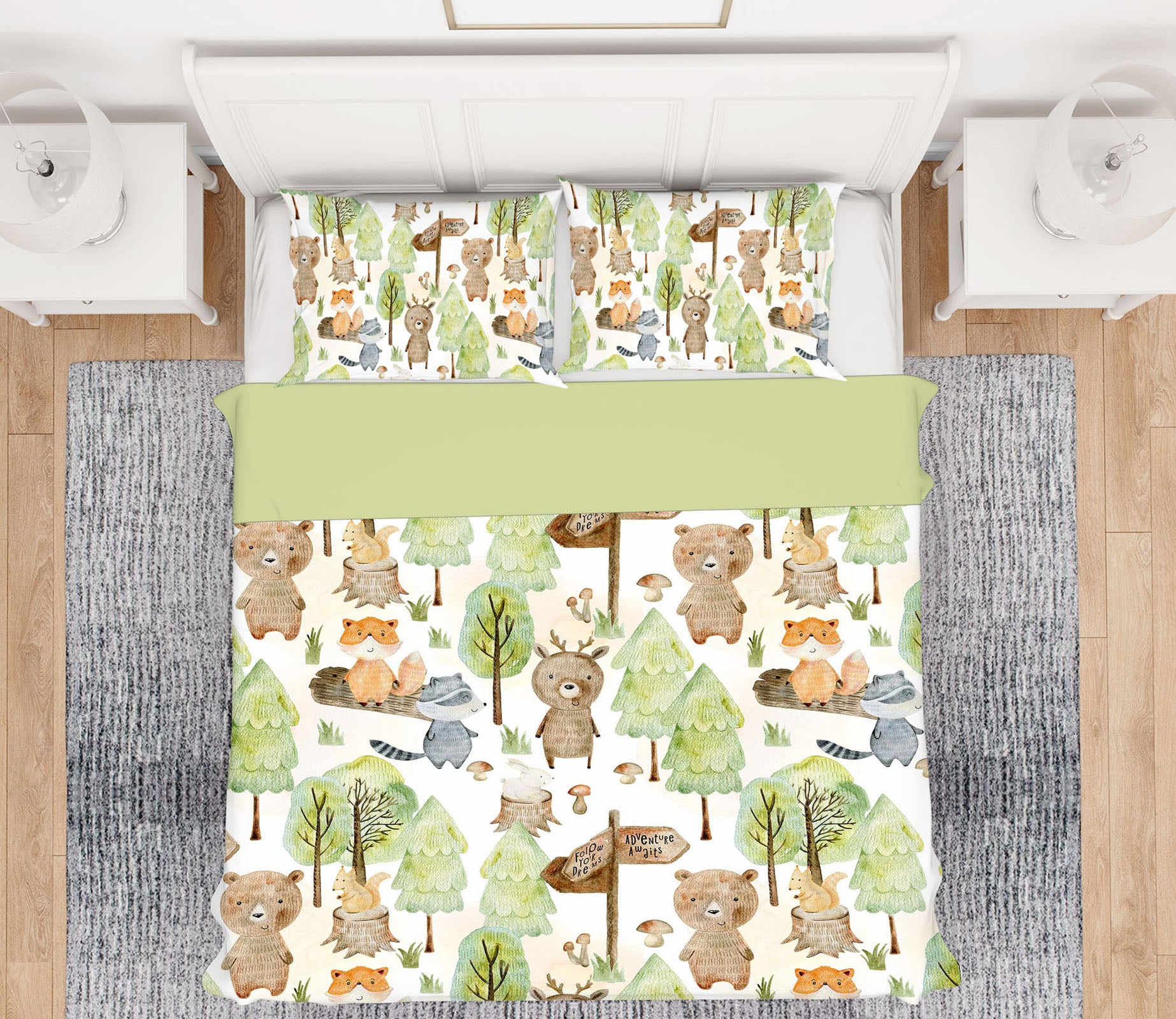 3D Fox Tree 234 Uta Naumann Bedding Bed Pillowcases Quilt