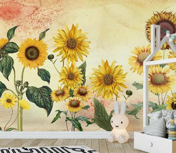 3D Sunflower 1329 Wall Murals Wallpaper AJ Wallpaper 2 