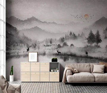 3D Black Tree WC2455 Wall Murals