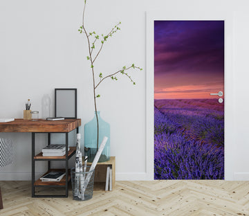 3D Purple Lavender Field 114137 Marco Carmassi Door Mural