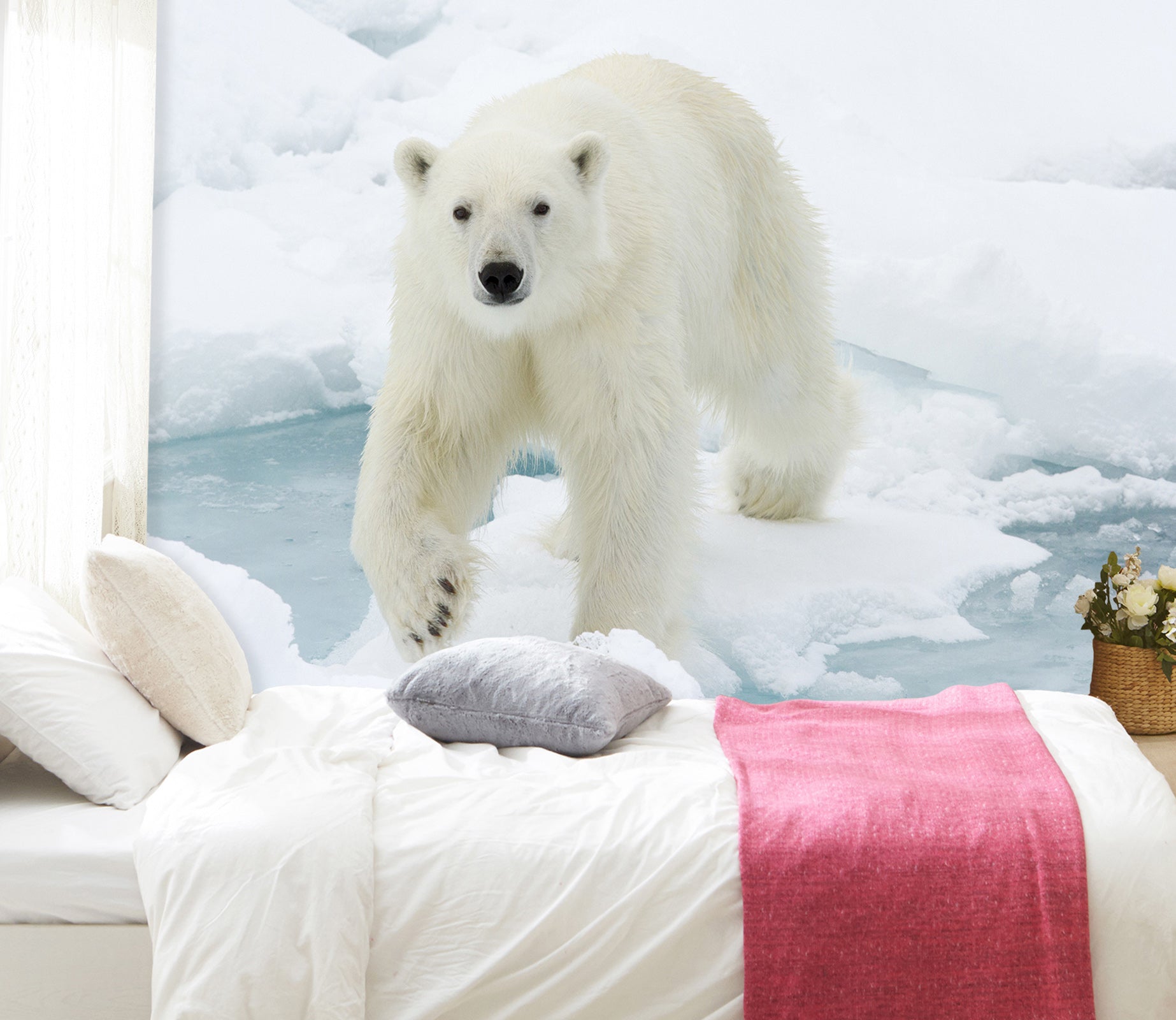 3D Polar Bear 121 Wall Murals