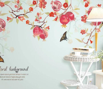 3D Flower Butterfly 1404 Wall Murals Wallpaper AJ Wallpaper 2 