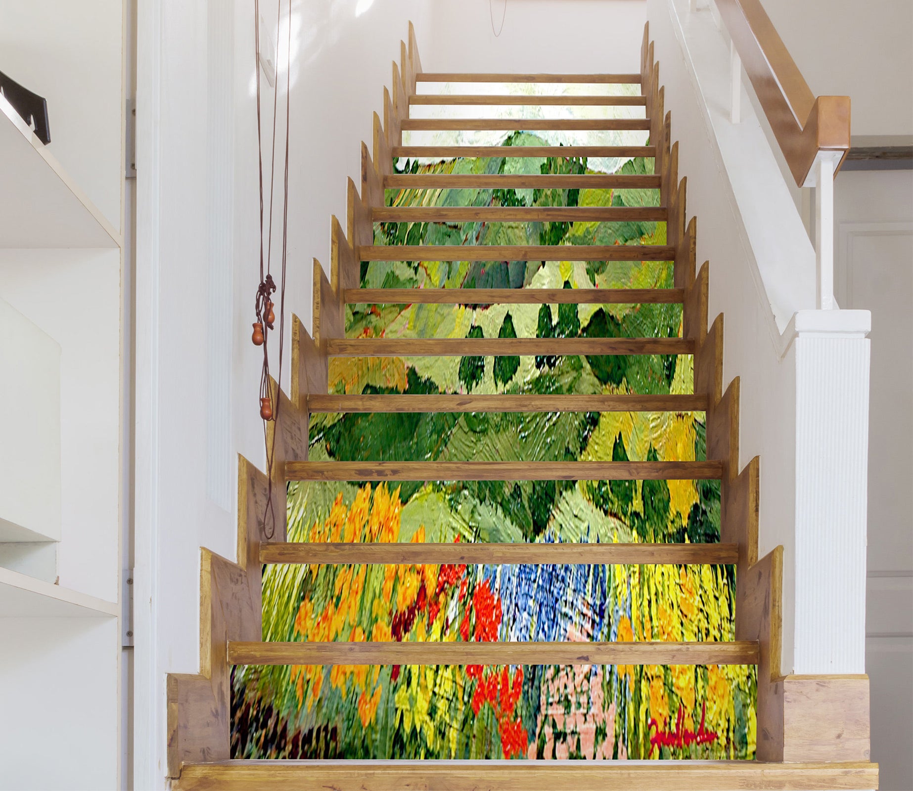 3D Colorful Flowers Field Hillside 89163 Allan P. Friedlander Stair Risers