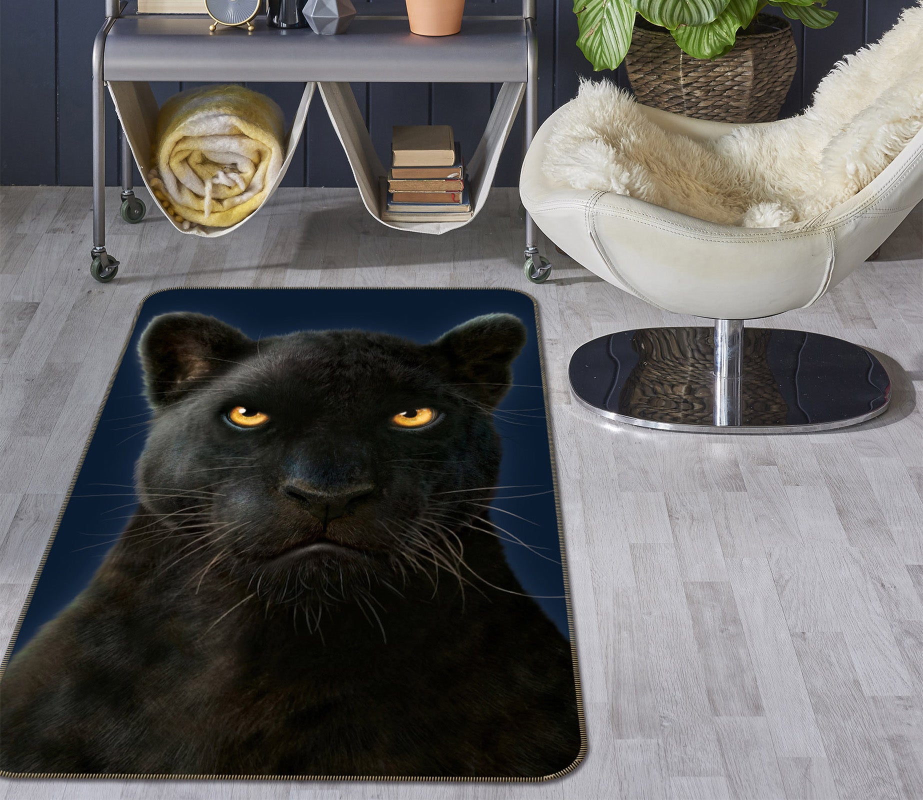 3D Panther 84199 Vincent Hie Rug Non Slip Rug Mat