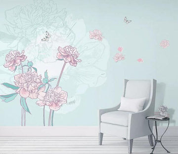 3D Flower Butterfly 1492 Wall Murals Wallpaper AJ Wallpaper 2 