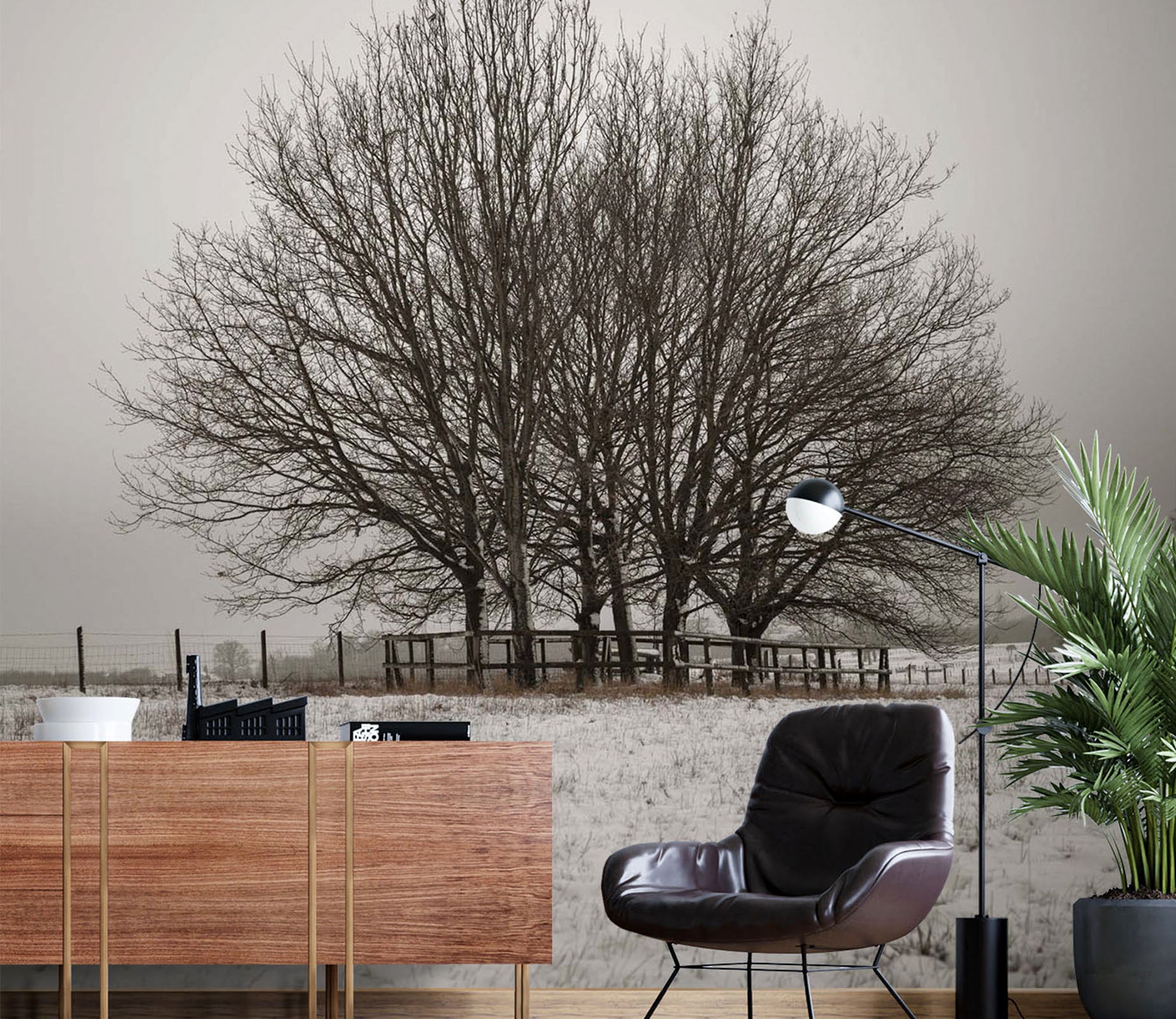 3D Snowy Dead Tree 040 Assaf Frank Wall Mural Wall Murals