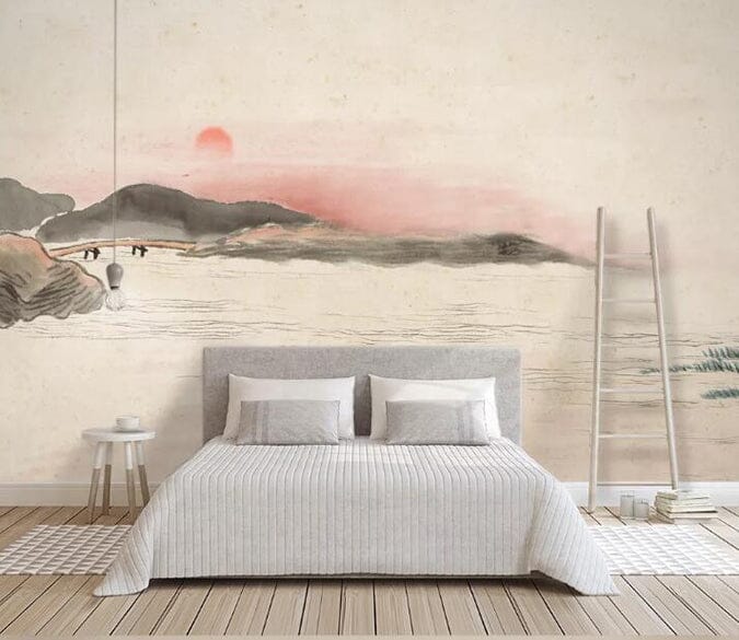 3D Pink Sun 1902 Wall Murals Wallpaper AJ Wallpaper 2 