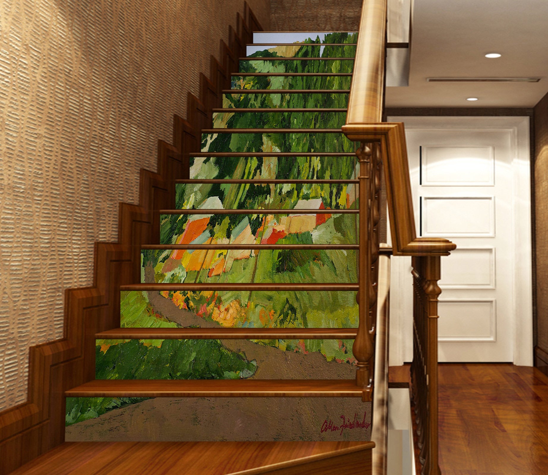 3D Green Hillside Path 89226 Allan P. Friedlander Stair Risers