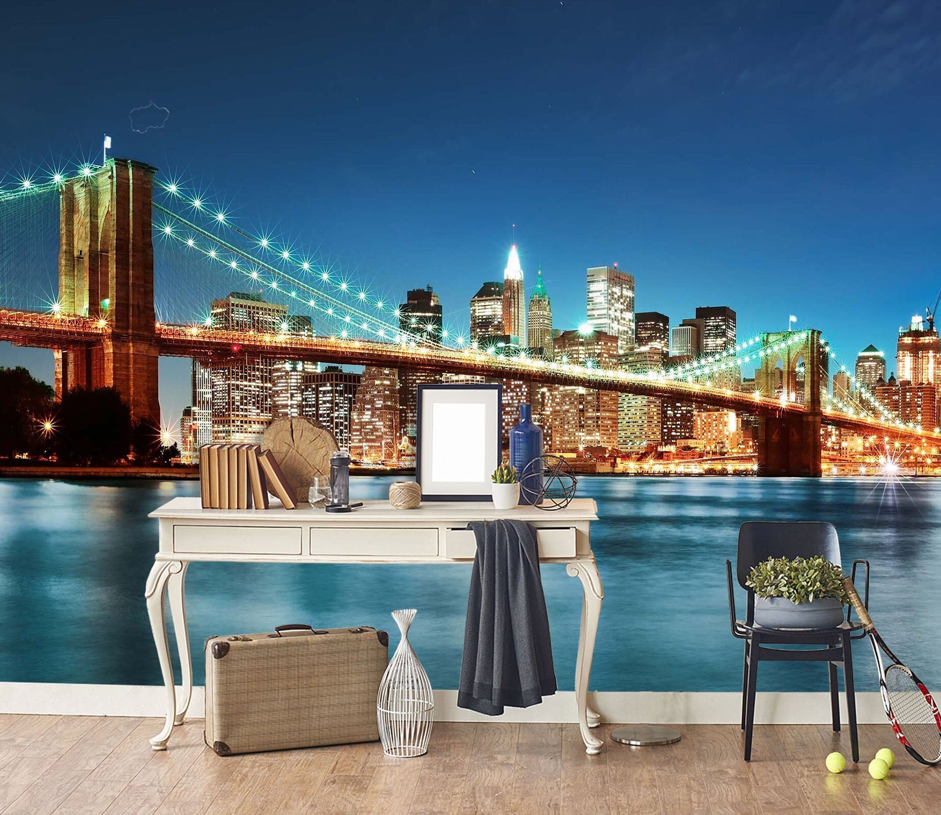 3D New York Bridge 063 Wall Murals Wallpaper AJ Wallpaper 2 