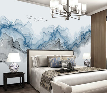 3D Blue Wave WG168 Wall Murals Wallpaper AJ Wallpaper 2 