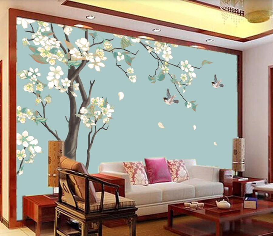 3D Swallow Petals WC837 Wall Murals