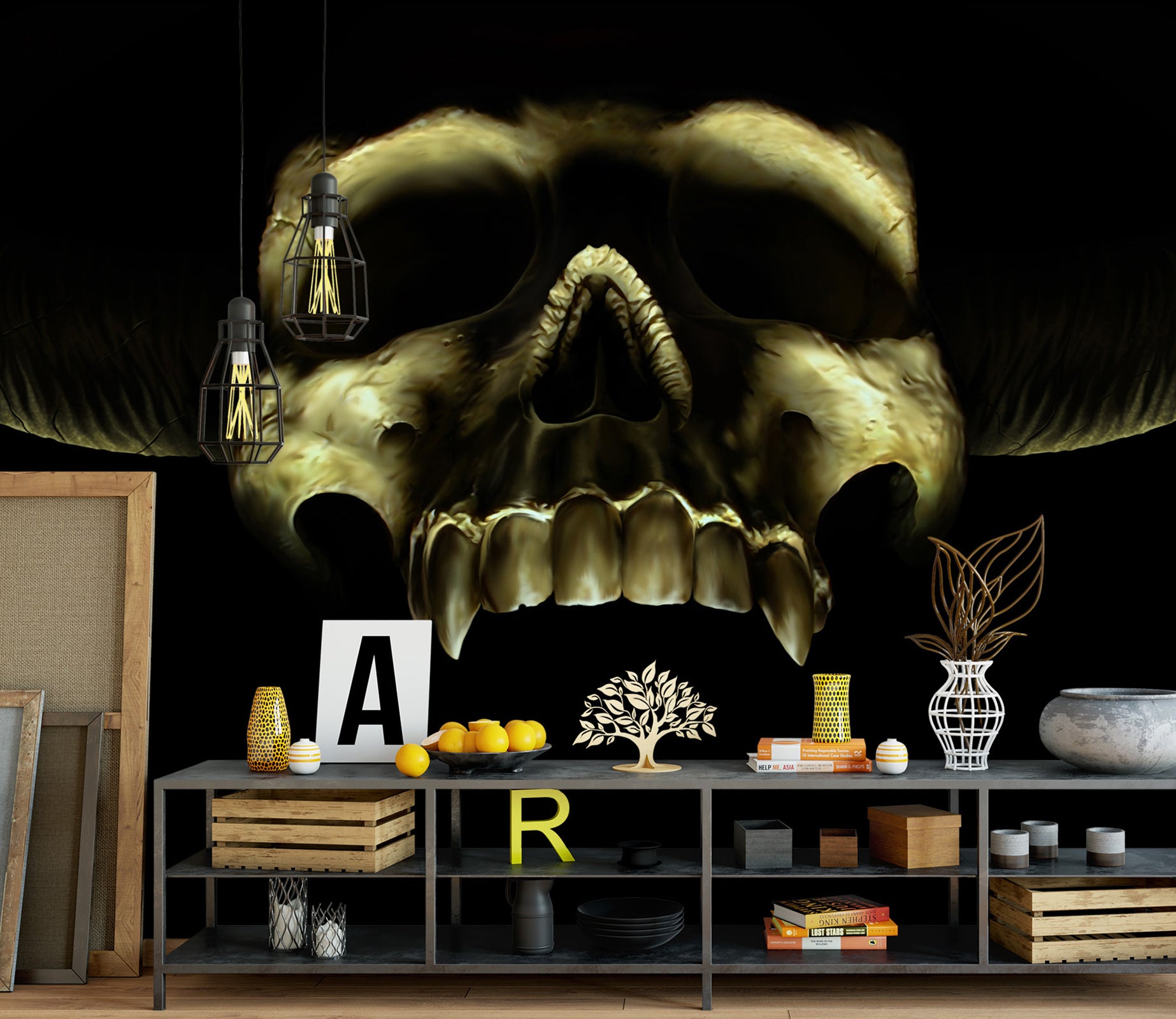 3D Skull 5008 Tom Wood Wall Mural Wall Murals