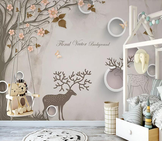 3D Forest Fawn 882 Wall Murals Wallpaper AJ Wallpaper 2 