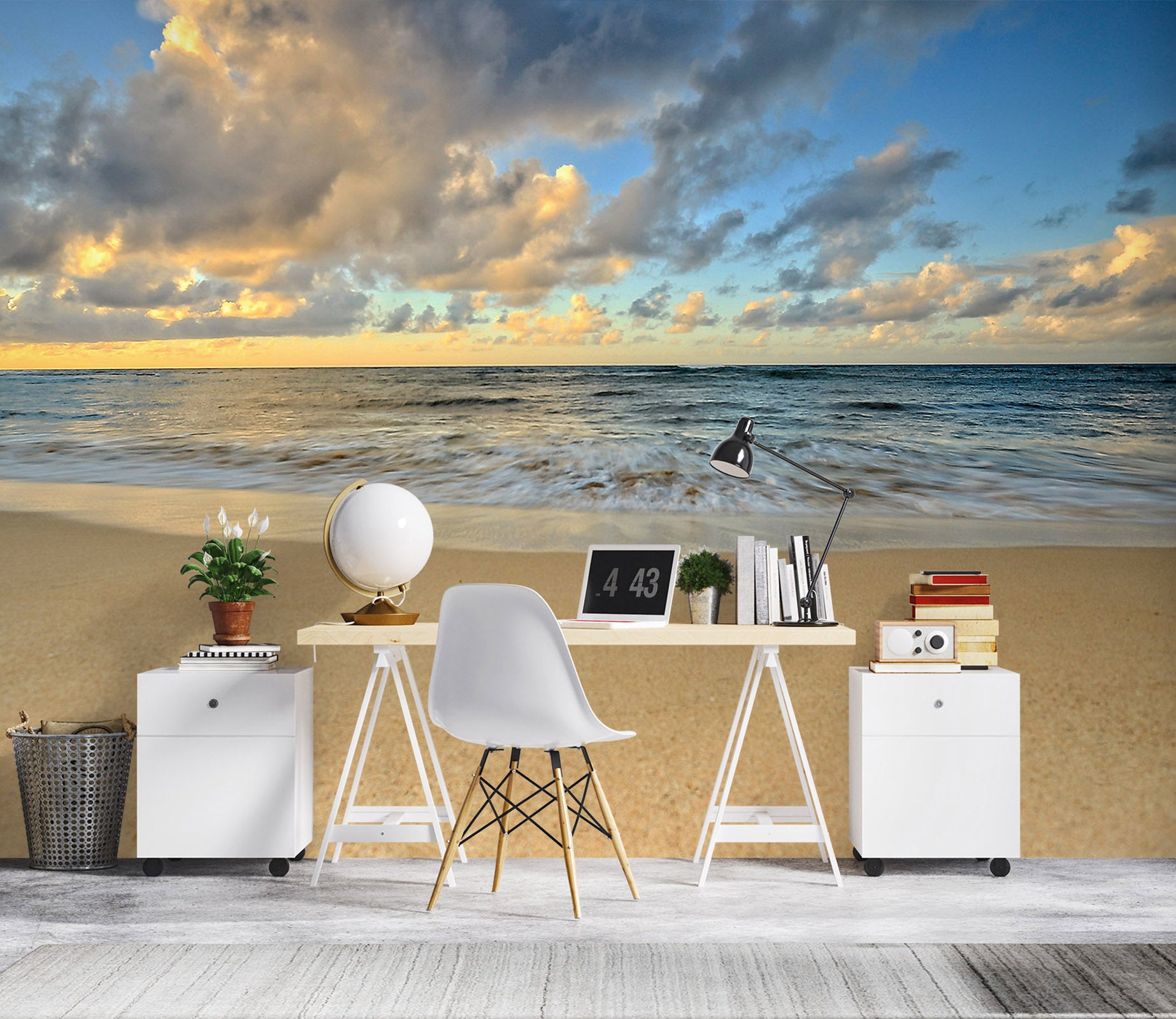 3D Seaside Sky 61163 Kathy Barefield Wall Mural Wall Murals