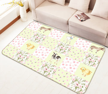 3D Horse Sheep Cow 012 Uta Naumann Rug Non Slip Rug Mat