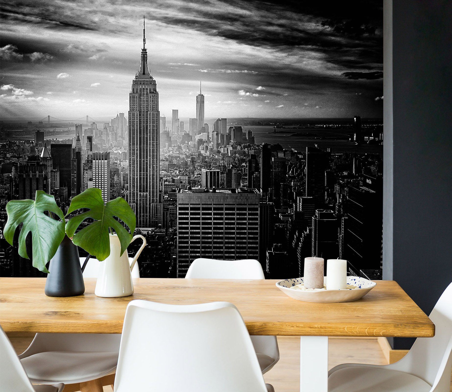 3D Black And White City 138 Wall Murals Wallpaper AJ Wallpaper 2 