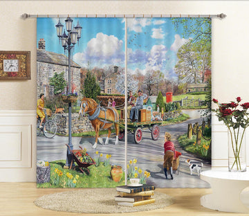 3D Carriage 088 Trevor Mitchell Curtain Curtains Drapes Curtains AJ Creativity Home 