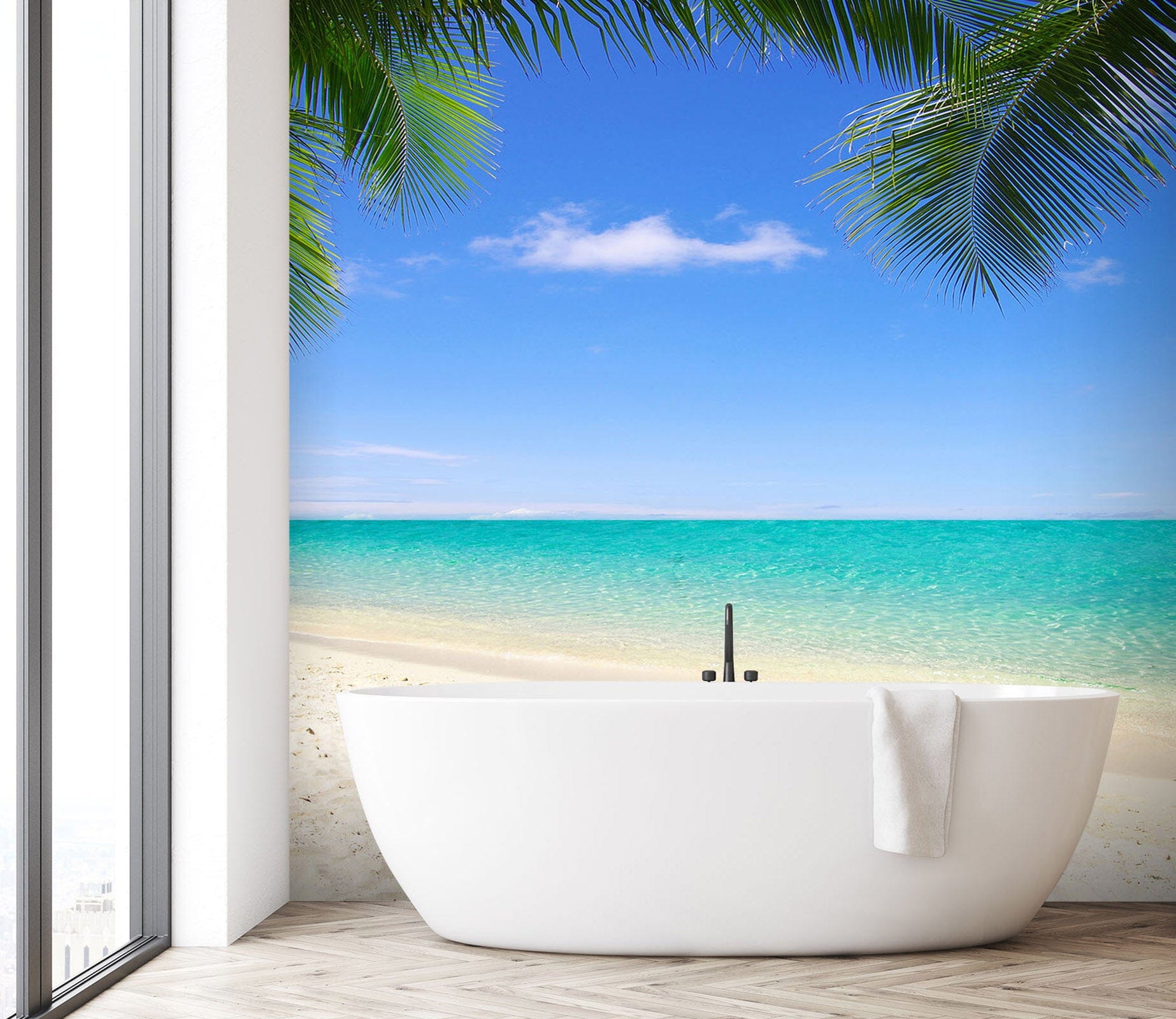 3D White Sand Beach 101 Wall Murals Wallpaper AJ Wallpaper 2 