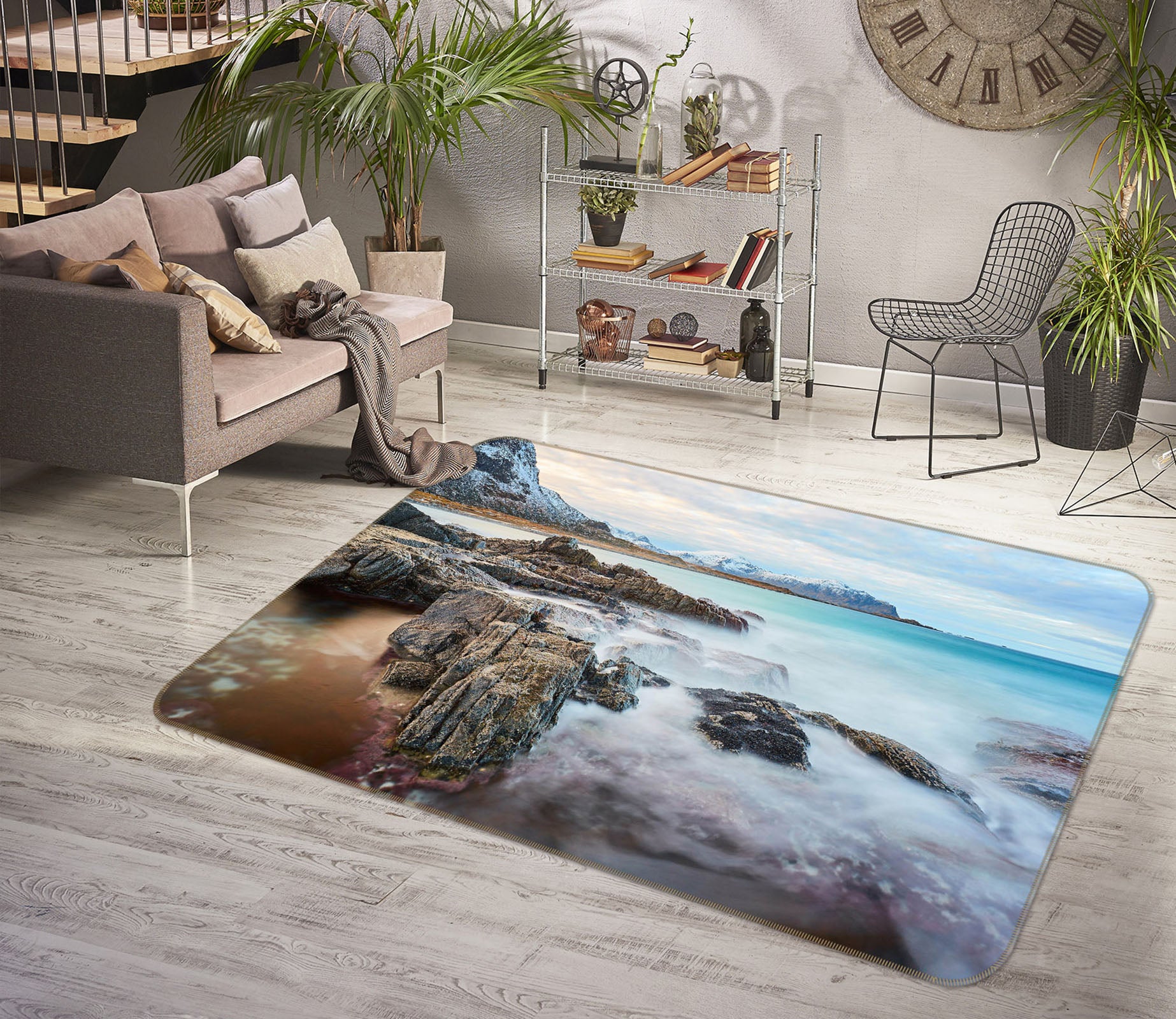 3D Sea Stone 27142 Non Slip Rug Mat