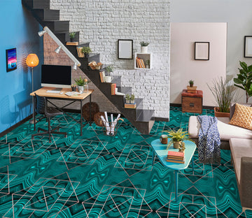 3D Green Pattern 102113 Andrea Haase Floor Mural