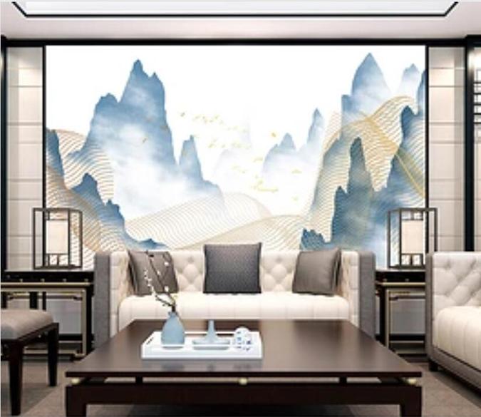 3D Line Mountain 337 Wall Murals Wallpaper AJ Wallpaper 2 