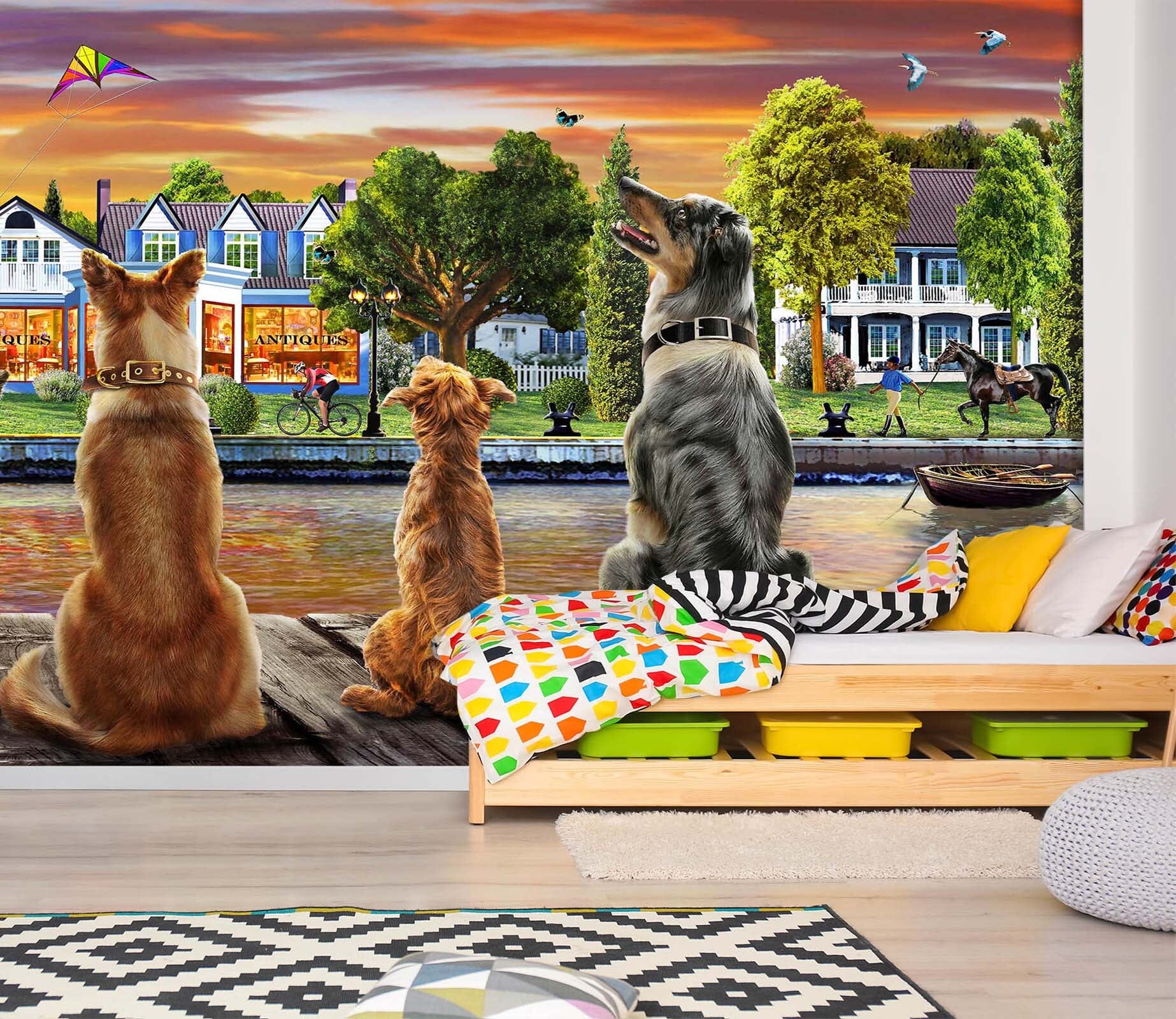 3D Watchdog 1423 Adrian Chesterman Wall Mural Wall Murals Wallpaper AJ Wallpaper 2 