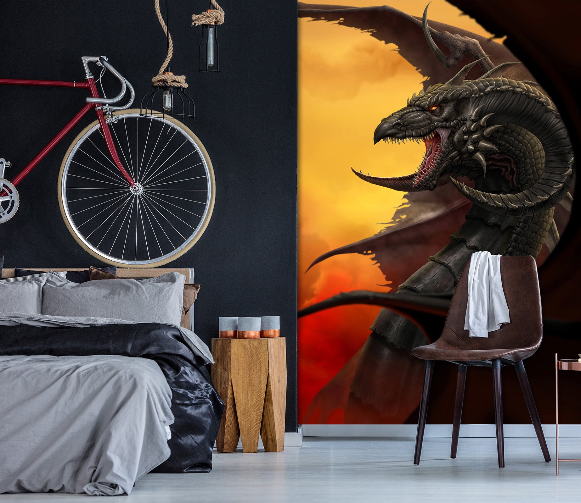 3D Dragon 5018 Tom Wood Wall Mural Wall Murals