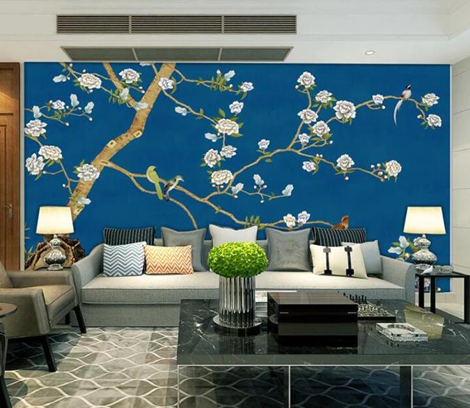 3D Plum Tree 908 Wall Murals Wallpaper AJ Wallpaper 2 