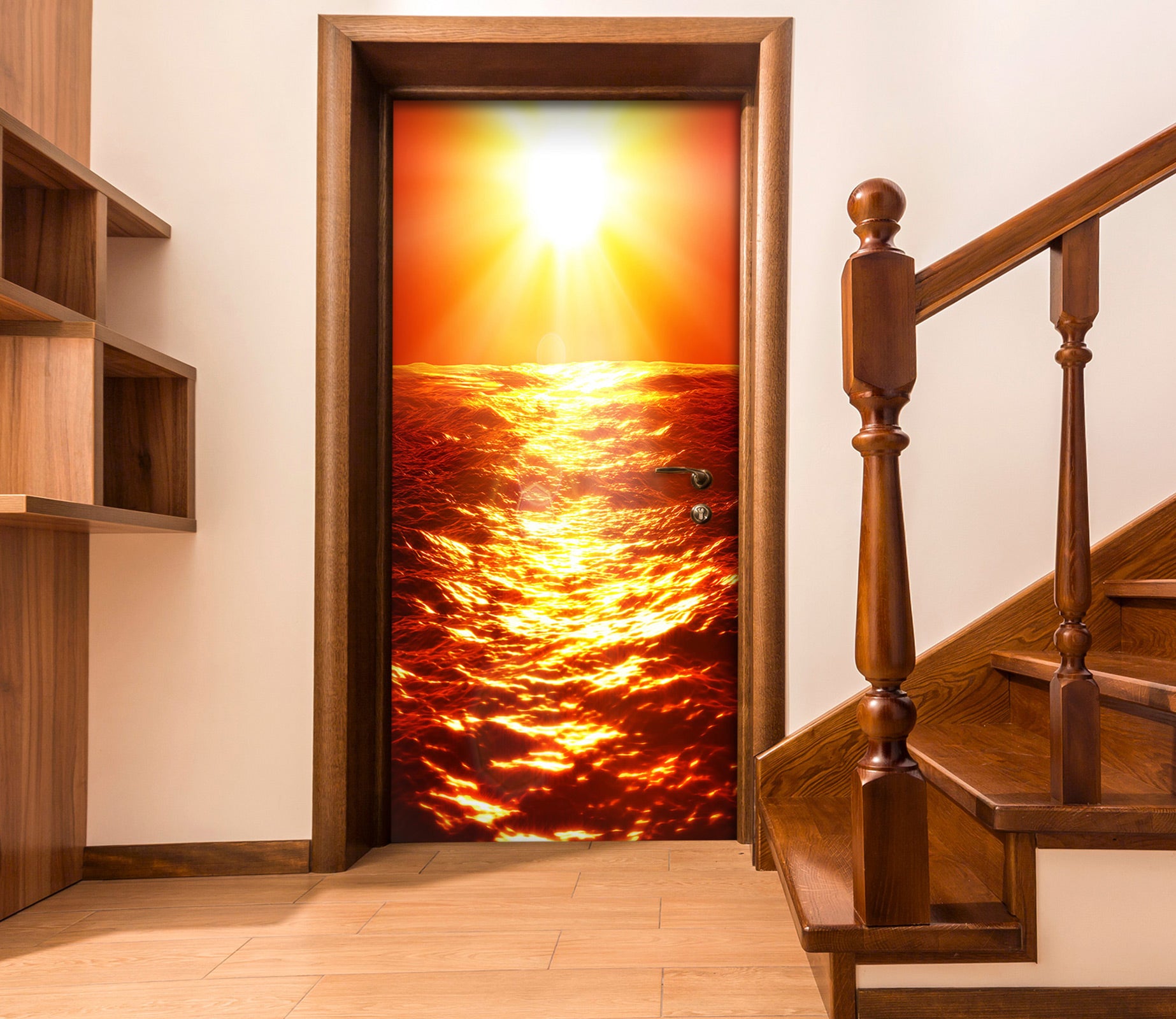 3D Sea Surface Sunlight 23146 Door Mural