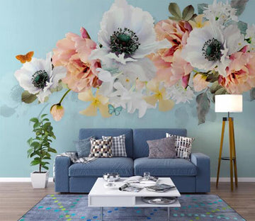 3D Red Peony WC1499 Wall Murals