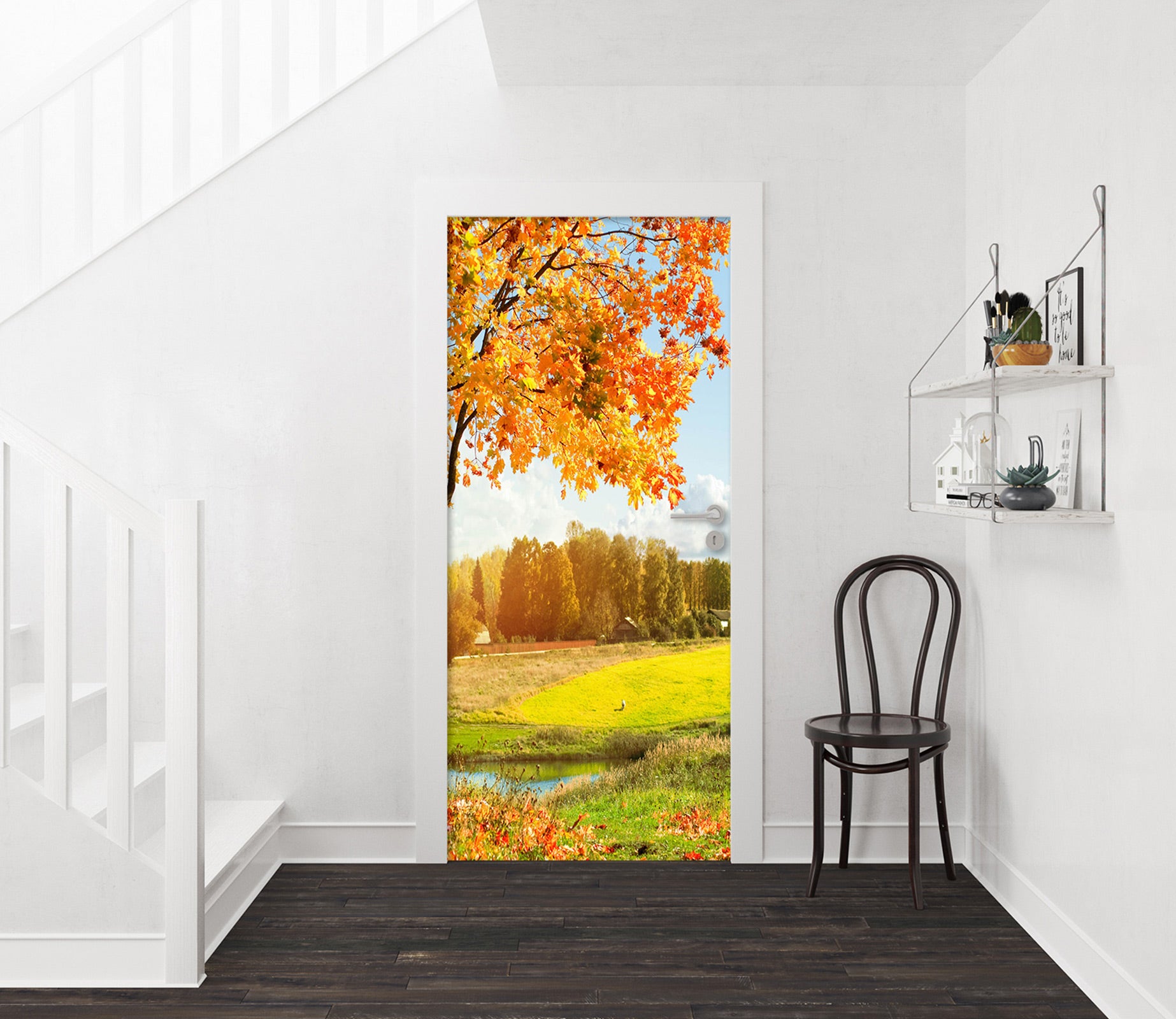 3D Maple Grassland 118 Door Mural