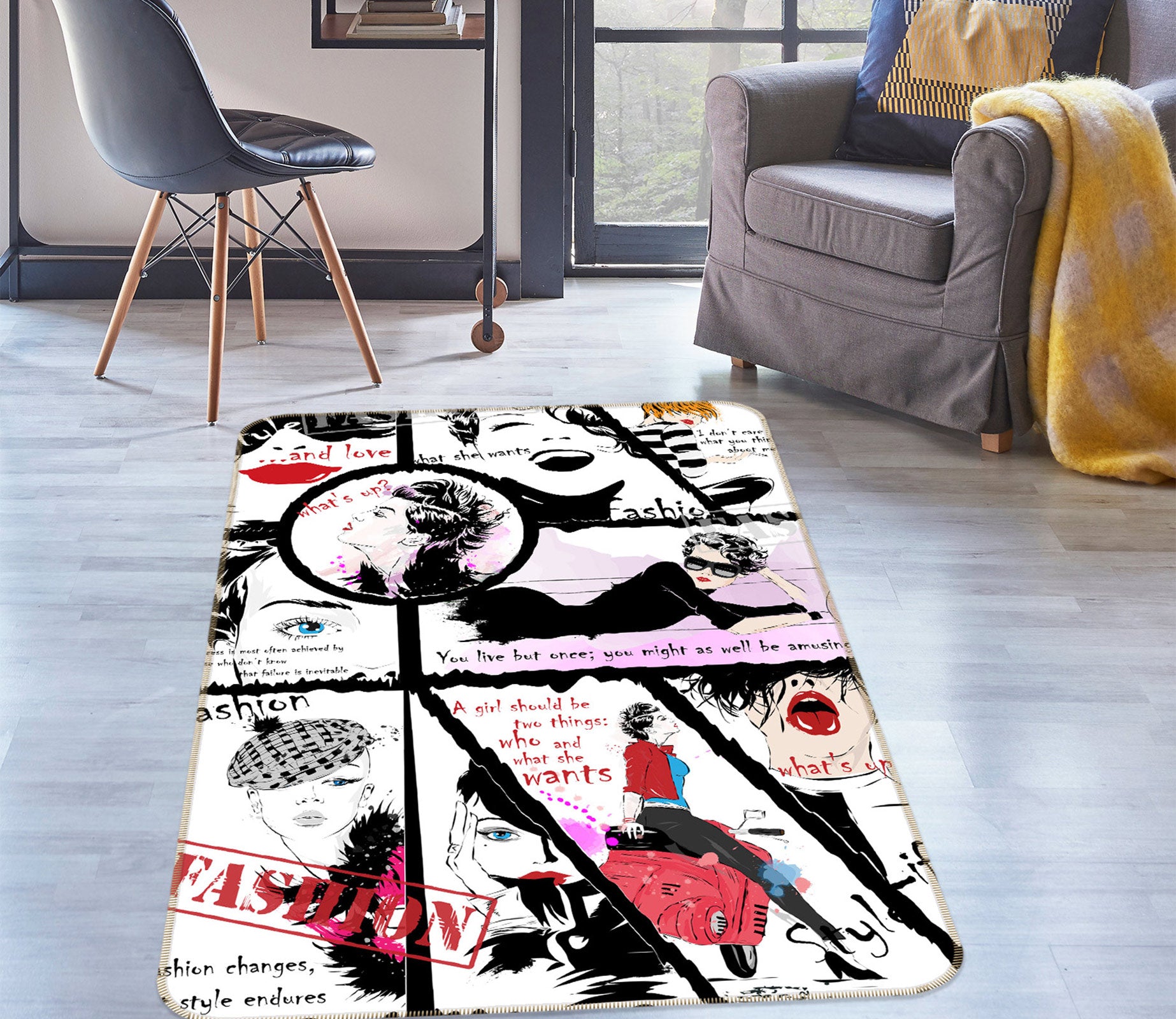 3D Pretty Woman 77252 Non Slip Rug Mat