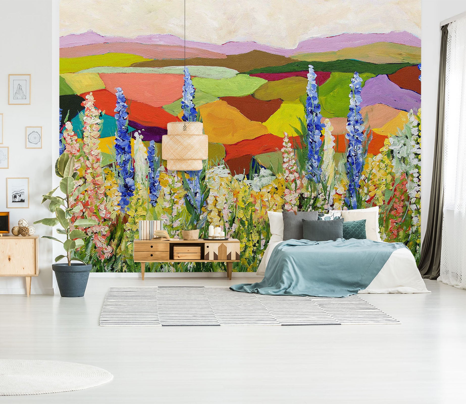 3D Colored Field 229 Allan P. Friedlander Wall Mural Wall Murals