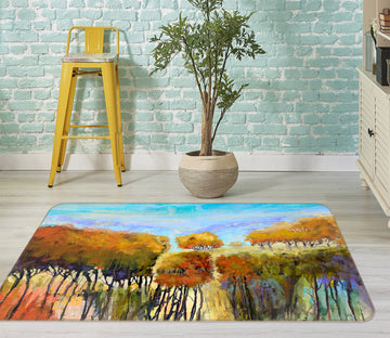 3D Painting Woods 114 Michael Tienhaara Rug Non Slip Rug Mat