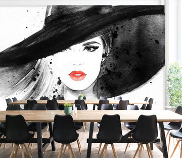 3D Round Hat Woman 677 Wallpaper AJ Wallpaper 2 