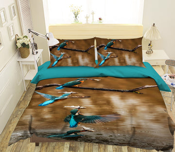 3D Cute Kingfisher 074 Bed Pillowcases Quilt