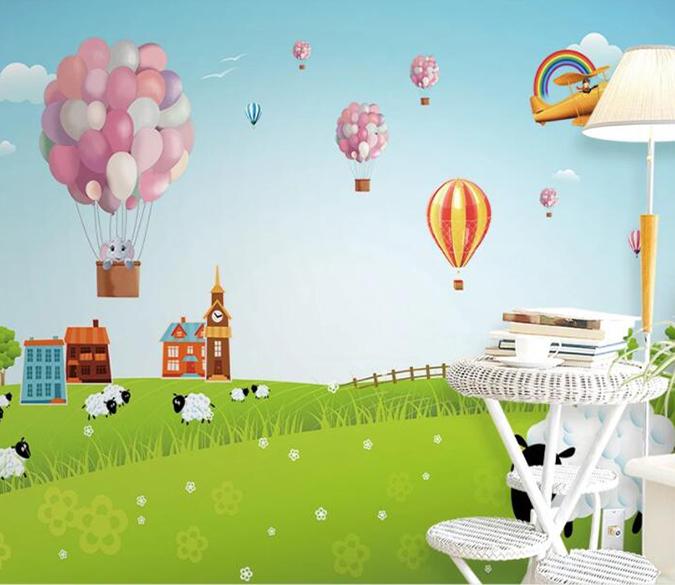 3D Hot Air Balloon 1368 Wall Murals Wallpaper AJ Wallpaper 2 