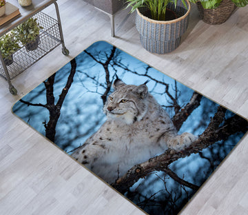 3D White Tiger Branch 38151 Animal Non Slip Rug Mat