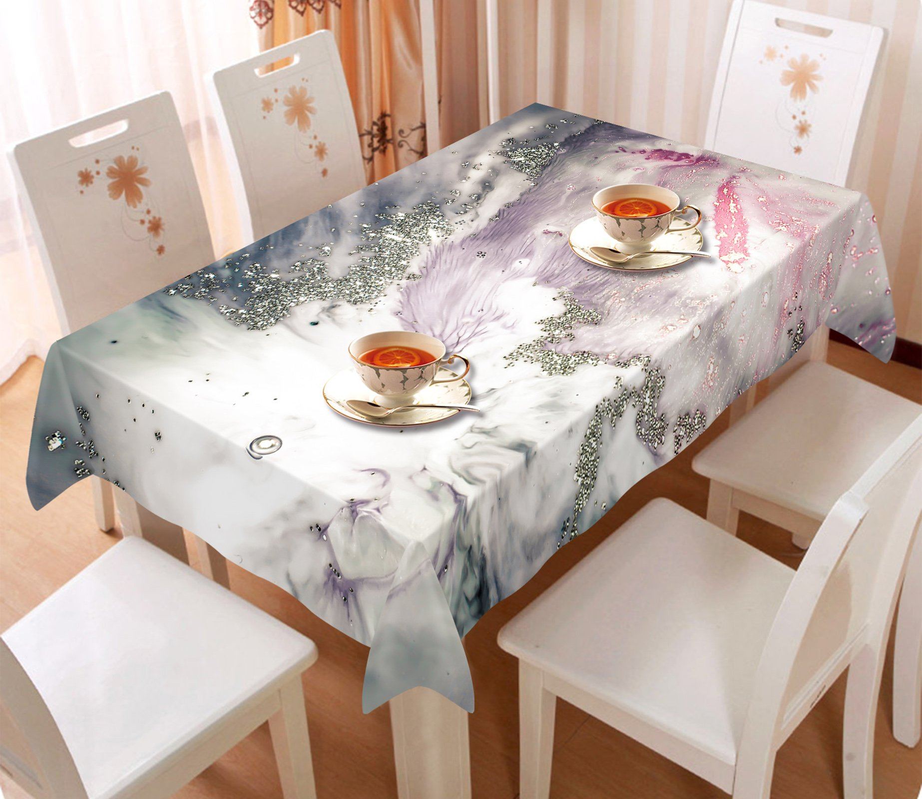 3D Silver Abstract Pattern 70 Tablecloths Wallpaper AJ Wallpaper 