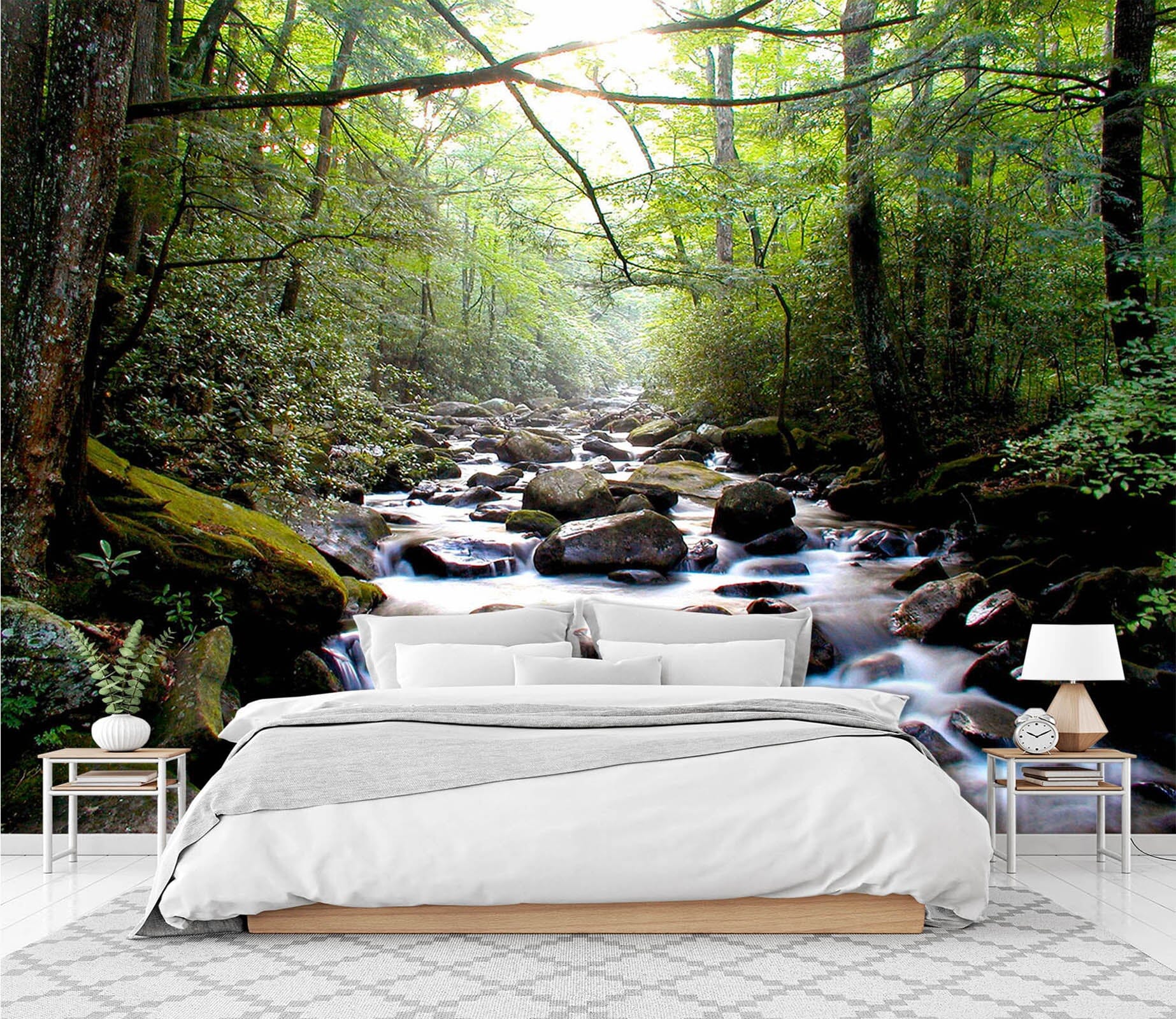 3D Forest Stream 118 Wall Murals Wallpaper AJ Wallpaper 2 