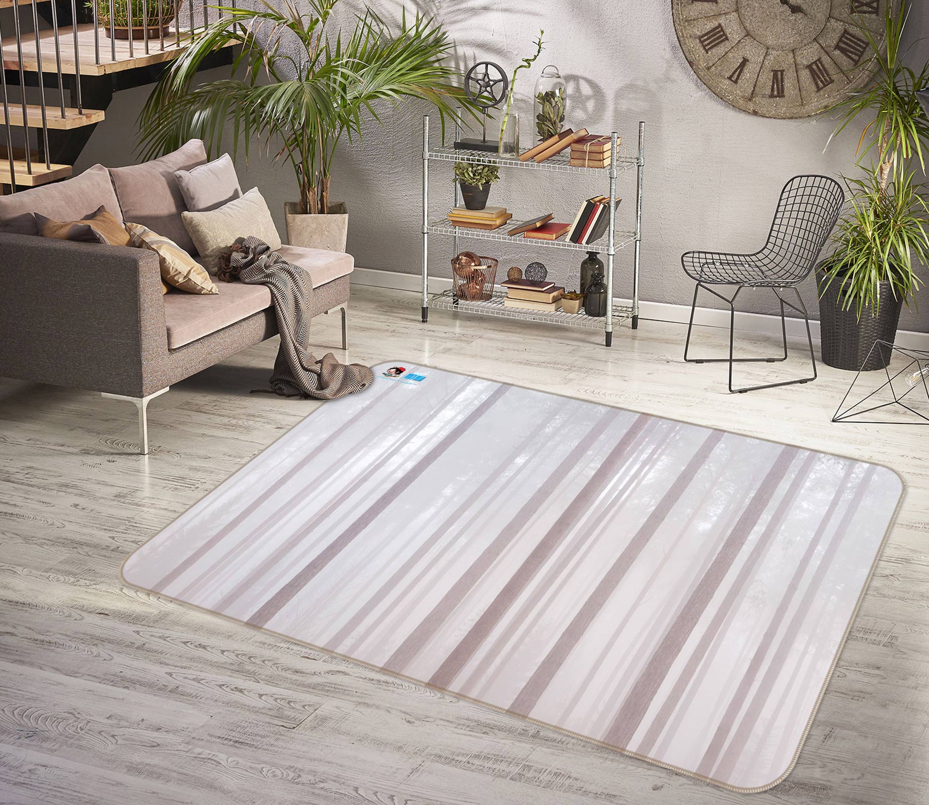 3D Misty Forest 6885 Assaf Frank Rug Non Slip Rug Mat